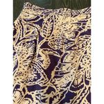 Ann Taylor Loft Women's Size 8 Purple Linen Geometric Pleated Short Skirt Photo 1