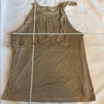 Nine West Shimmering Gold Halter Top Women Size Large Photo 3