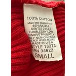 Charlotte Russe VTG Y2K 90s  RED Rib-Knit‎ Hooded Cardigan Belted Duster USA Sm Photo 5