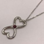 Silver Heart Infinity Necklace Valentines Day Jewelry Photo 0
