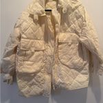 Anthropologie  Off-White Quilted Puffer Jacket Photo 0