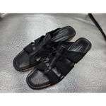 Donald J Pliner Womens Corali Wedge Sandals Black Shoes Made in Spain 9.5M Size 9.5 Photo 1