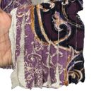 Chico's Chico’s Paisley Scroll Print Pleated Cardigan Sweater Purple Gold Size XL Photo 4
