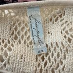 Free People Sahara Beaded Crochet Cross Over Tank Top in Tea Size Medium Womens Photo 6