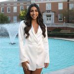 Lulus White silk dressy romper Photo 3