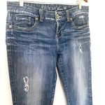 Guess  Vintage Y2K Embroidered Mid Rise Distress Jeans Denim Straight Pants Sz 32 Photo 10