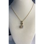 Monet  Gold Tone Round Rhinestone Dangle Earrings and Necklace set Brand NEW Photo 9