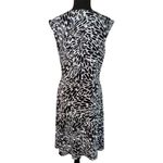 White House | Black Market WHBM Silver Faux Wrap Reversable Print Dress NWoT Sz 10 Photo 7