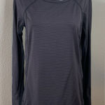 Lululemon  Run For Gold Long Sleeve Black Striped Shirt Women’s Sz 10 Photo 0