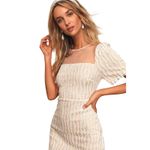 Lulus Lulu’s Smile A Minute White Embroidered Mesh Mini Dress | NWT | Medium Photo 15