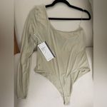 Lululemon NWT Wundermost Ultra Soft Nulu Long Sleeve One Shoulder Bodysuit Tan L Photo 10