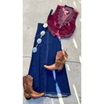 Deadstock 90s Burgundy Purple Suede Genuine Leather Lace Trim Vest Size Large Photo 1