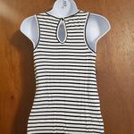 Maurice's Striped tank top with embroidered mesh overlay Photo 2