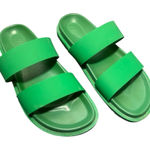 ZARA  Green Slide Sandals with Dual Straps Photo 0