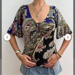 Just Cavalli  buckle top size 38 Y2K 90’s floral multicolored Photo 0