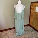 Show Me Your Mumu  Caitlin Ruffle Maxi Dress in Dusty Mint Crisp Medium Photo 5