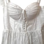 ADEIRLINA‎ Fragrant Jasmine Pearl Corset Mini Dress White NWT XL Photo 2