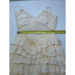 Lucy Paris  Antique White Ruffle Mini Dress in Size S Photo 5