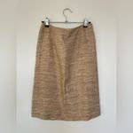 Oscar de la Renta  Beige Textured Tweed Skirt Made in Italy Photo 5