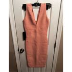 Bebe BANDAGE MIDI DRESS color pearl blush dress size xs sexy New Year’s Eve dress Photo 4