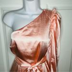 Red Dress Boutique Aaakaa Wish For More One Shoulder Ruffle Satin Dress Blush M Photo 4