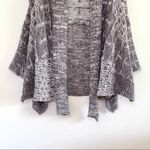 Anthropologie Moth Lavena Pointelle Vest Womens XS Gray Draped Crochet Cardigan Photo 3