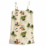 Abercrombie & Fitch NEW  Linen-Blend Button Skort in Tan Fruit Pattern Medium Photo 7