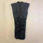 Ronny Kobo Adele Mini Dress Black Crushed Velvet Sleeveless Size S Photo 3