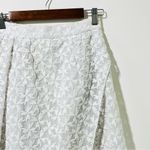 Tanya Taylor  Rare White Lace Knee Length Diagonal Slit Floral Skirt Size 6 Photo 6