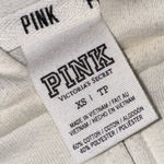 Victoria's Secret  PINK White grey zip up sweatshirt sweater Photo 2