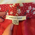 American Eagle  red floral mini skirt, size small Photo 1