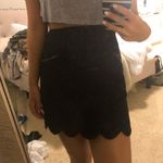 Monteau Black Scalloped Skirt Photo 0