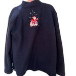 Christopher & Banks  Vintage Christmas Sweater with Santa Blue Holiday Sweaters Photo 3