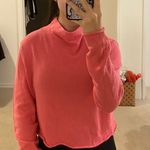 Old Navy Y2K Neon Pink Long Sleeve Mock Ribbed Cropped Sweater Size Medium Photo 0