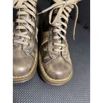 Dr. Martens  2B25 2 Tone‎ Brown Varsity Stripe Leather Combat Boots UK 4 Womens 6 Photo 2