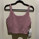 Vuori  NWT Washed Daily Crop Top in Washed Marsala Color Size L Photo 2