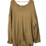 Free People  Brookside Tunic Desert Camel Brown Relaxed Fit Sweater L Photo 2
