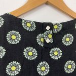 Modcloth Daisy Floral Print Linen Blend Short Sleeve Top Women's XS Photo 4