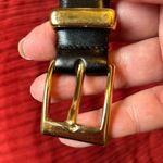 Talbots  Black Leather Belt with Gold Buckle. Size Small. Photo 7
