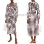 Marysia Ruffled gingham linen midi dress White Size XS Photo 1