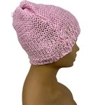 Reebok  Women's Pink Knit Beanie Rams Logo One Size Fits All 100% Acrylic Photo 3