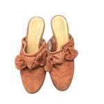 American Eagle  Burnt Orange Corduroy Mules Size 6 Photo 2