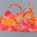Wildfox  Sweat Sports Bra in Pink and Orange Tie Dye – Size M – NWT Photo 9