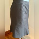 Loft Mini Black Brown Micro Dot Flared Hem Stretch Skirt SZ 2 Photo 5