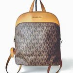 Michael Kors  MK Monogram Bicolor Leather & Coated Canvas Tech Backpack NWT Photo 15