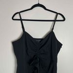 Endless Rose New  Womens Black Ruffle‎ Spaghetti Straps Mini Dress Large Photo 3