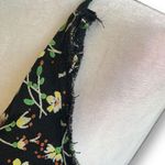 Topshop Dress Black Yellow Green Floral Ruffled Vneckline Sleeveless Wrap Midi Photo 3