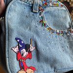 Vintage Retro Disney Mickey Mouse Denim Mini Backpack Handmade Blue Photo 3