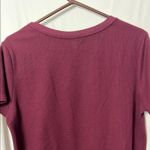 Victoria's Secret  Lounge Wear Women's Ribbed Burgundy Tee Size Medium Photo 6