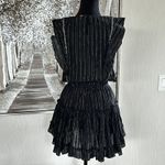 MISA Los Angeles Cielle Ruffle Bib Black Gold Mini Dress - Size XS Photo 6
